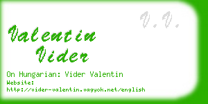 valentin vider business card